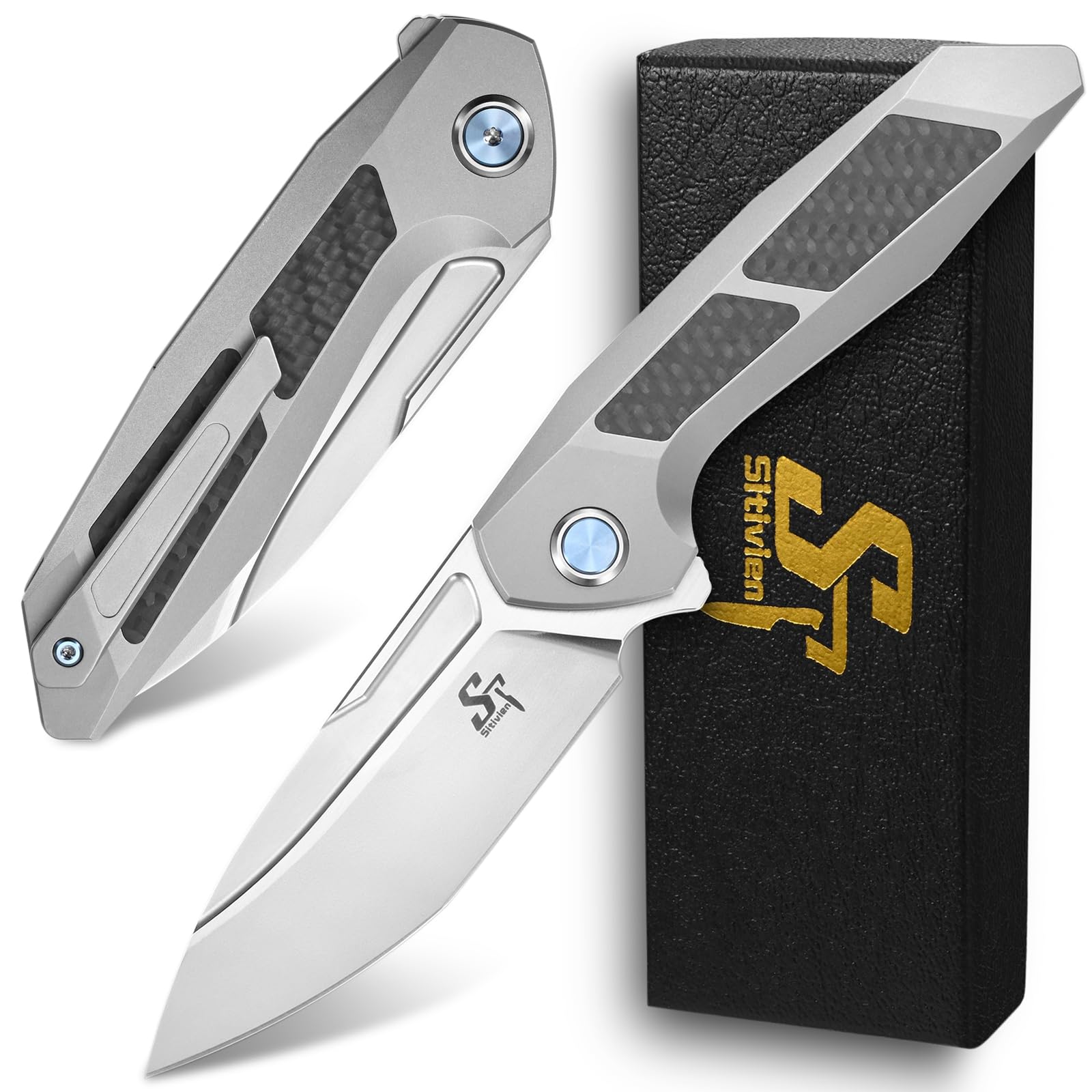 Amazon.com : Sitivien ST996 Folding Knife,Handmade M390